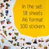 100 Pcs Construction-Themed Stickers - Perfect for Birthday Parties and Gifts