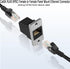 QIANRENON RJ45 Rectangular Panel Network Adapter, Cat6A RJ45 Female to Female, Mounting Network Shield Socket