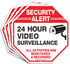 (4 Pack) "Security Alert, 24 Hour Video Surveillance" Signs, 10x10 Inches Aluminum Reflective Warning Sign