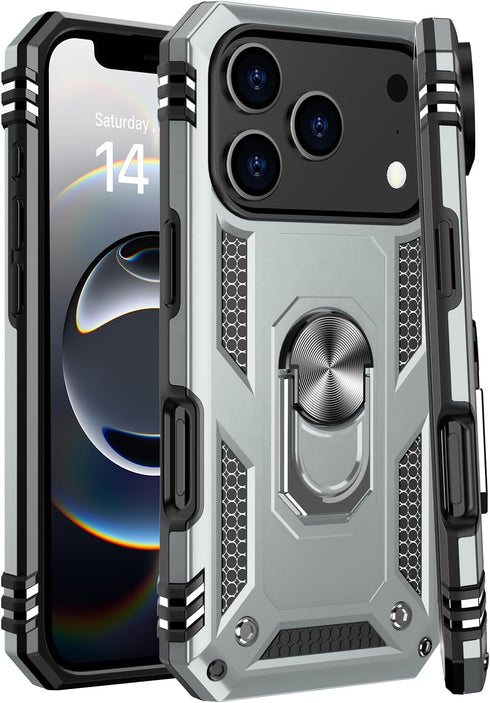 IKAZZ 17 6.9 Inch 16ft for iPhone Pro Max Case with Screen Protector,Military Grade Shockproof Heavy Duty Protective