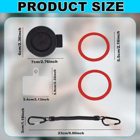 Sinbana Backpack Magnetic Belt Clip for Phone, Strap Magnet Clip Phone Belt Mount Holder with Safety Strap for Climbing