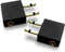 Gold Plated Airplane Flight Headphone Adapters (Pack of 2) by Mobi Lock, Use Earphones with In-Flight Media