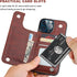 ONETOP Compatible with iPhone 13 Pro Max Wallet Case, PU Leather Kickstand with Card Holder, Shockproof Cover (Brown)