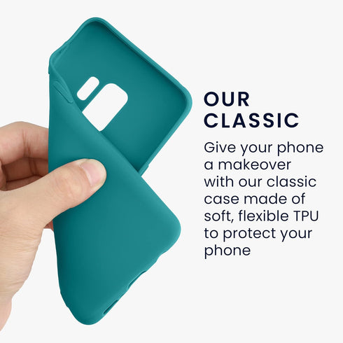 kwmobile Samsung Galaxy S9 Case, Soft Slim Protective TPU Silicone Cover, Teal Matte