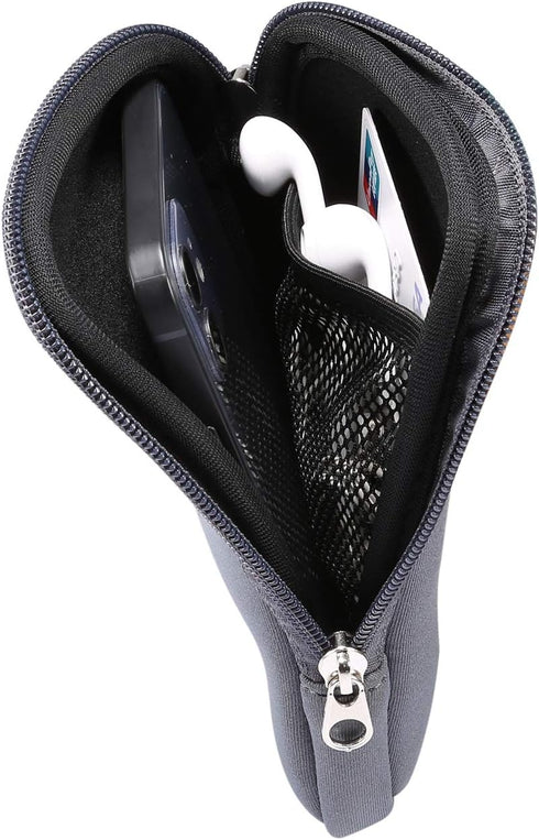 Neoprene Shock Absorbing Pouch, Large Cell Phone Sleeve Case with Zipper/Neck Strap for Samsung Galaxy Note