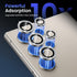 Tensea (3+2PCS) for Samsung Galaxy S24 Ultra 5G Camera Lens Protector, 9H Tempered Glass Cover, Metal Individual Ring,