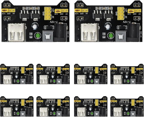 KEAcvise 10-Pack 3.3V/5V Dual Output Power Module - Compatible with MB102 Prototype Board,