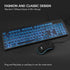 Rii Wired Keyboard and Mouse Combo, Three Colors Backlit, Quiet Input Gaming Set for School and Office