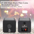 Pyle Home 4” Mini Cube Bookshelf Speakers, 200 Watt Power, 8 Ohm Impedance, 1 Pair, Black - PCB4BK