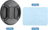 PATIKIL 2 Pack Camera Lens Cap, Center Pinch Front Cover with Microfiber Cloth for 77mm DSLR Lenses