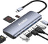 Acodot USB C Hub, 9 in 1 Type C Hub Adapter Portable Docking