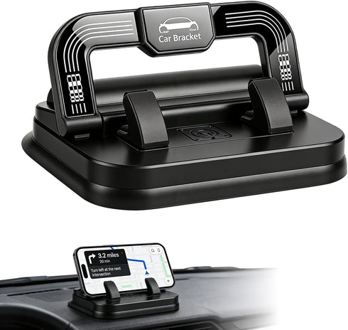 Generic Car Phone Holder 360 Degree Rotation, 2 in 1 Dashboard Stand &