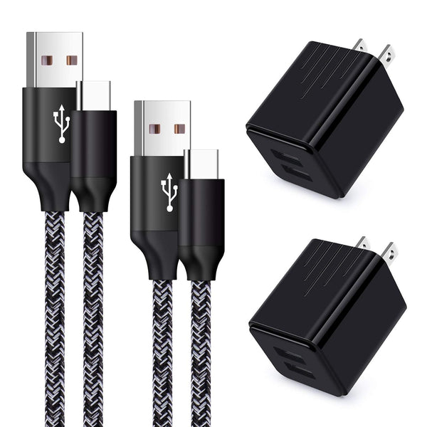 Fast Charging USB Type C Wall Charger Block & 6ft Cable for Samsung Galaxy S22/S21/Note 20, Google Pixel, Moto G.