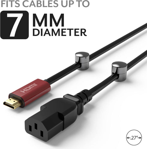 Cable Anchors for Desk Organization, Premium Aluminum Cord Organizers, Charger + Cable Management Clips for Home &