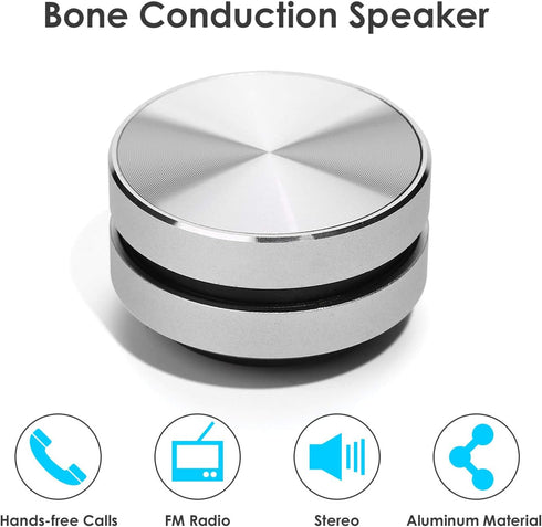 Bone Conduction Speaker, True Wireless Speakers Mini Portable Stereo Sound Creative Speaker Compatible with iPhone, iPad, Samsung, Tablets and More Box, Bigvapor