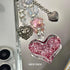 Aesthetic Y2K Pink Phone Charm, Cute Strawberry Star Heart Cell Phone Straps for Women Phone Bag Decor