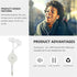ULTECHNOVO Wired Earbuds, 3.5mm In-Ear Headphones, MP3 Double Pull Telescopic Earplugs (White)