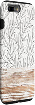 iPhone 7 Plus/8 Plus Boho Rustic Botanical Leaf Pattern Vintage Case (Beige)