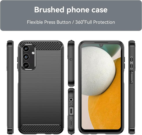 for Samsung Galaxy A15 5G Phone case, Shockproof, Scratch Resistant Carbon Fiber Jacket, Soft TPU,for Galaxy A15 4G case (Black)