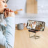 Generic Wooden Phone Stand Small Chair Desk Holder, Compact Mobile Support Mount, Cute Tabletop Decoration, Portable