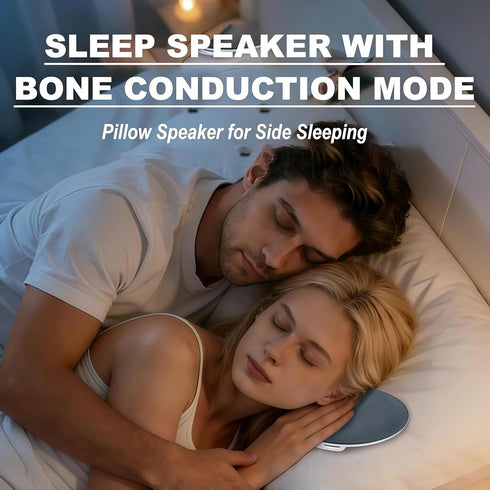 Doetcelor 2026 New Sleep Pillow Speaker, Bluetooth Pillow Speaker with White Noise Timer Wireless Sleep Aid with Stereo