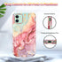CASEFIV iPhone 11 Case, Rose Gold Marble Pattern, 3-in-1 Heavy Duty Shockproof, Full Body Rugged PC+Soft Silicone Cover.