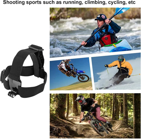 Head Mount Strap for GoPro Hero 12 11 10 9 8 7 6 5, AKASO Brave 4 4 Pro, and Other Action Cameras