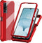 Ailiber Slim Rugged Case for Jitterbug Smart 4 & TCL 40T/40XL, Dual Layer, Shock-Absorbing TPU Bumper, Red.