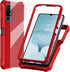 Ailiber Slim Rugged Case for Jitterbug Smart 4 & TCL 40T/40XL, Dual Layer, Shock-Absorbing TPU Bumper, Red.