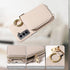 Furiet Wallet Case for Samsung Galaxy S21 5G, Shoulder Strap Ring Buckle, Luxury PU Leather Zipper Flip Organ Purse