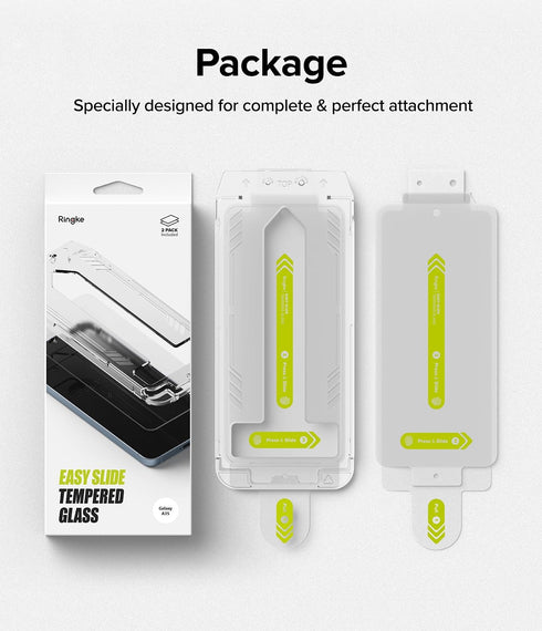 Ringke Easy Slide Tempered Glass Screen Protector for Samsung Galaxy A35 5G - 9H Hardness, Shatterproof, Case Friendly