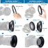 55mm Universal Metal Lens Hood, Wide Angle Compatible with All 55mm Brands + 1pcs 55mm Lens Cap
