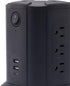 Amazon Basics 1080J, 9 (2 1 15A, 6ft Power Strip Tower Charging Station, Surge Protector Outlet with Integrated USB