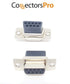 5 Sets Crimp Type DB9 Female + Plastic Hoods + Pins Set, D-Sub 9P Female Crimp Connector Kit