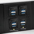 QIANRENON USB 3.0 Dual USB Panel Mount Solderless Connector, Female to Female Coupler for Audio and Video