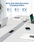 Recessed Power Strip with 30W USB C, Ultra Thin Flat Plug, 2 Outlets, 4 USB Ports, 6ft Cord (Black)