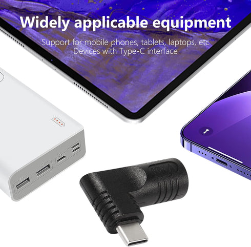 SinLoon 65W PD DC Adapter, 7.4mm x 5.0mm Female to USB Type C Male Power Charging Adapter, Black