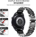 Bands for Samsung Galaxy Watch 4 Classic (46mm), 20mm Luxury Rhinestone Metal Bracelet with Bezel Ring