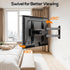 IWORKBOARD 40 43 50 55 inch 32-65 inch 80 lbs,VESA 400x400mm, Full Motion Corner TV Wall Mount for Most Flat & Curved