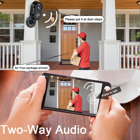 Wireless Security Cameras for Indoor/Outdoor, Alexa Home Security Cameras with Night Vision, 2-Way Audio, Motion