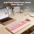 SABLUTE 2-Stage 2.4GHz Wireless Keyboard and Mouse Combo, Magnetic Soft-Touch Wrist Rest, Round Keycaps, Full-Size