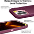 Full Body Heavy Duty Military Grade Case for iPhone 13 Pro Max 6.7" with 2 Screen Protectors, Wine Red Pink