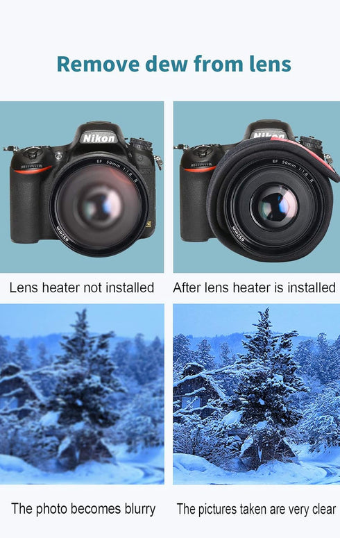 LOSHARP Dew Heater for Camera Lens, USB Lens Warmer for Heating and Defogging in Cold Environments, Base Version