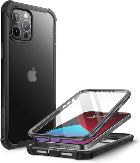 Clayco Forza Series Case for iPhone 12 Pro Max 6.7 inch (2020 Release), Rugged Dual Layer Cover with Screen Protector