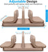 Leather Vertical Laptop Stand, Dual Laptop Holder Organizer with Adjustable Dock for All
