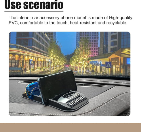 Anti-Slip Gel Pad Car Dashboard Stand for Navigation Cell Phone, Black