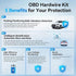 Redsia 12-24V 5V/3A 24h Dash Cam Hardwire Kit OBD, Dash Camera USB Type C Hardwire Kit OBD Power Charging Cable
