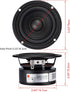 Facmogu 3 inch Tweeter Speakers, HiFi Full Range Woofer Loudspeaker, 2 PCS 4 Ohm Anti-Magnetic