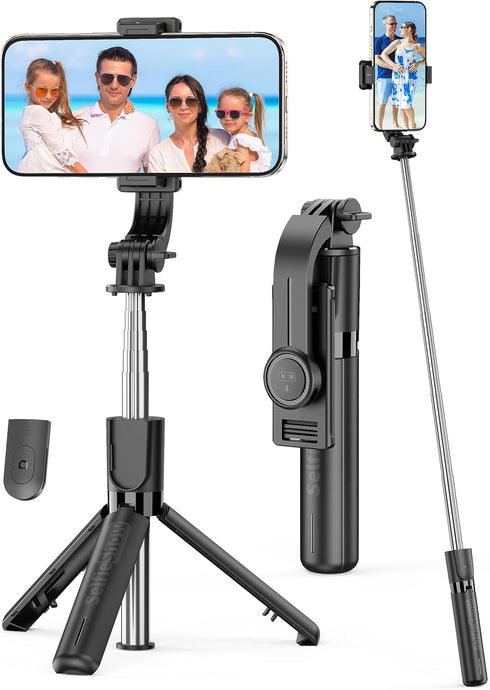 SelfieShow Portable Selfie Stick, 4 in 1 Extendable Phone Tripod Stand with Detachable