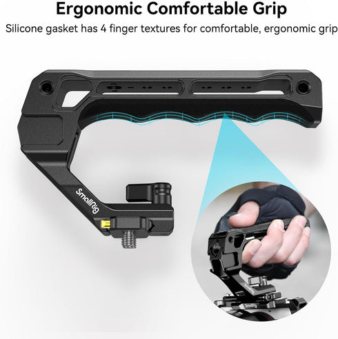 SMALLRIG Lightweight NATO Top Handle, Quick Release NATO Grip with NATO Rail for DSLR Camera Cage, Universal Top Handle